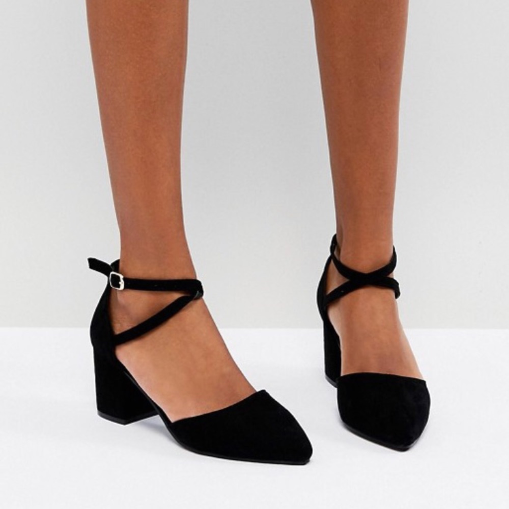 Oasis Block Heel Pointed Toe Shoes